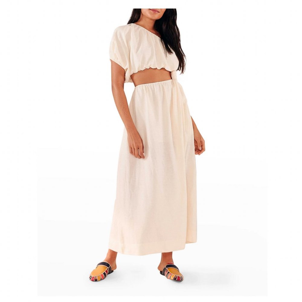 🥭 FARM Rio One-Shoulder Cutout Maxi Dress